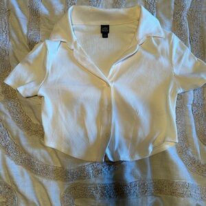 Cream Wild Fable Collared Top